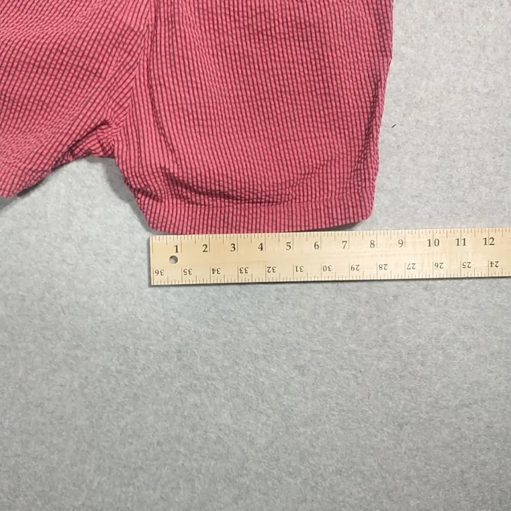 J. Crew Woman's Shorts Size 2 Red/Black Striped Cotton . Condition is Pre-owned.